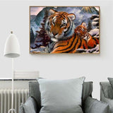 Full Drill - 5D DIY Diamond Painting Kits Winter Tiger 