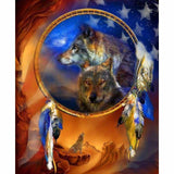 Full Drill - 5D DIY Diamond Painting Kits Wolf Dream Catcher