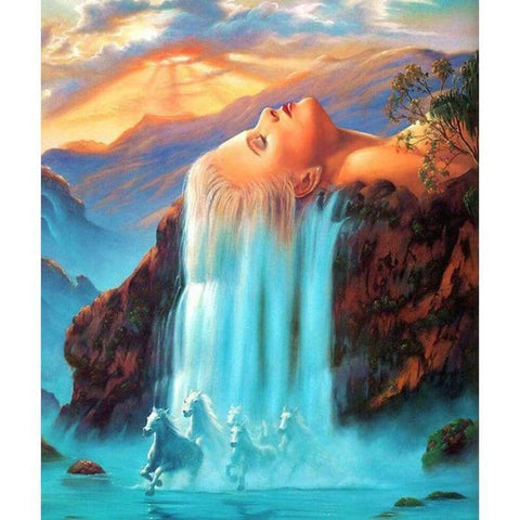 Hair Waterfall- Full Drill Diamond Painting - NEEDLEWORK KITS