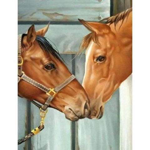 Horsey Nuzzle- Full Drill Diamond Painting - Special Order -