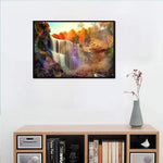 Full Drill - 5D DIY Diamond Painting Kits Autumn Mountain WaterFall - NEEDLEWORK KITS