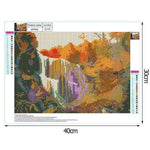 Full Drill - 5D DIY Diamond Painting Kits Autumn Mountain WaterFall - NEEDLEWORK KITS