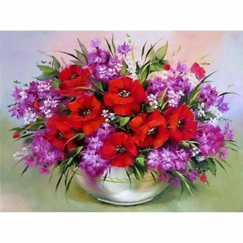 Hot Sale Colorful Flower Wall Decor Full Drill - 5D Diy 