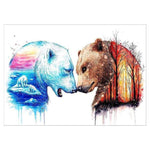 Full Drill - 5D DIY Diamond Painting Kits Dream Colorful Autumn and Winter Bears - NEEDLEWORK KITS