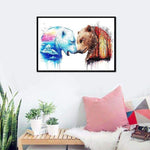 Full Drill - 5D DIY Diamond Painting Kits Dream Colorful Autumn and Winter Bears - NEEDLEWORK KITS