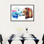 Full Drill - 5D DIY Diamond Painting Kits Dream Colorful Autumn and Winter Bears - NEEDLEWORK KITS
