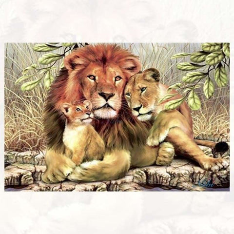 Hot Sale Family Lions Full Drill - 5D Diy Diamond Painting 