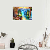 Full Drill - 5D DIY Diamond Painting Kits Beautiful Fascinating Forest Waterfall - NEEDLEWORK KITS