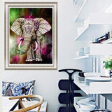 Full Drill - 5D DIY Diamond Painting Kits Colorful Elephant - NEEDLEWORK KITS