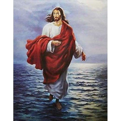 Jesus Walking on Water -Full Drill Diamond Painting - NEEDLEWORK KITS