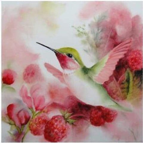 Full Drill - 5D DIY Diamond Painting Kits Watercolor Love Bird Flowers - NEEDLEWORK KITS