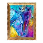 Modern Art Colorful Horse Close Up Full Drill - 5D Diamond 