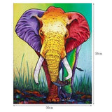 Full Drill - 5D DIY Diamond Painting Kits Artistic Colorful Elephant - NEEDLEWORK KITS