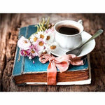 New Hot Sale Coffee Cup And Flower Diy Full Drill - 5D 