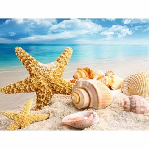 New Hot Sale Sea Shell Starfish Beach Full Drill - 5D Diy 