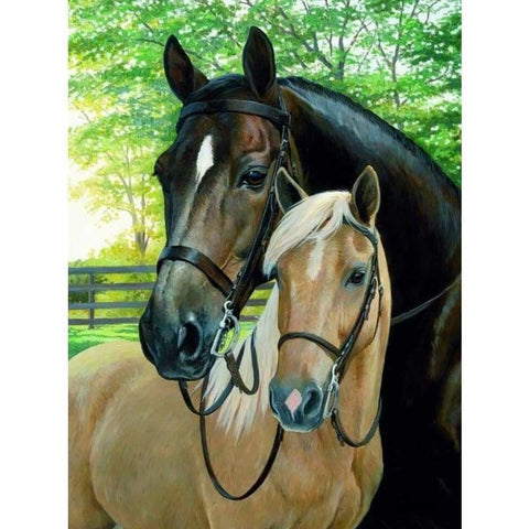New Hot Sale Two horse Love Wall Decor Full Drill - 5D Diy 
