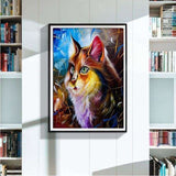 New Oil Painting Style Cat Full Drill - 5D Diy Diamond 