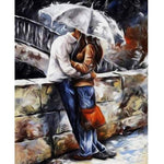 Full Drill - 5D Diamond Painting Kits Kiss Young Couple Under The Umbrella - NEEDLEWORK KITS