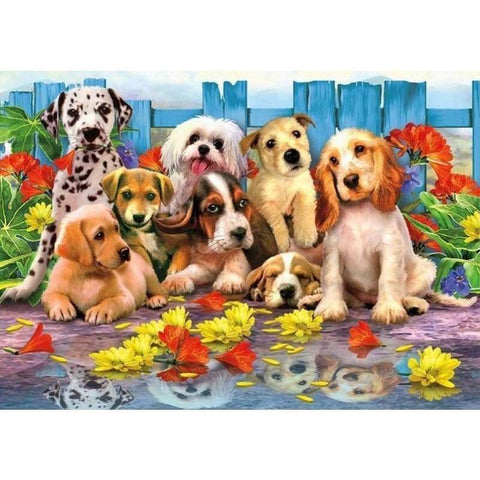 Puppies - Full Drill Diamond Painting - Special Order - Full