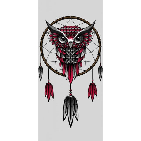 Red Black Owl Dreamcatcher- Full Drill Diamond Painting 