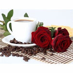 Special Coffee Cup And Flowers Diy Full Drill - 5D Bling 