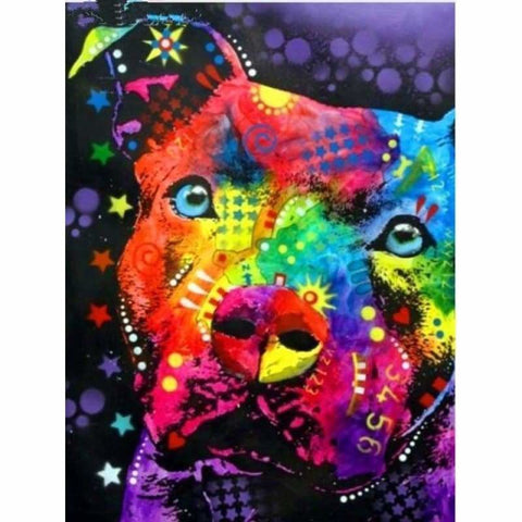Special Colorful Dog Full Drill - 5D Diamond Painting Cross 