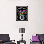 Full Drill - 5D DIY Diamond Painting Welcome Home Blackboard AF9042 - NEEDLEWORK KITS